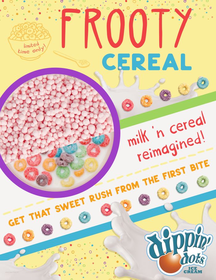 Breakfast for Dessert? Dippin’ Dots Announces New Limited-Time Flavor, Frooty Cereal