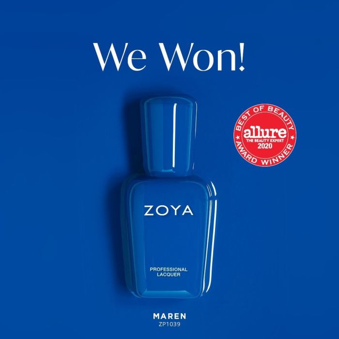 ZOYA Wins Highly Coveted 2020 Allure Best of Beauty Award